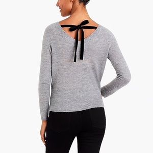 J. Crew | Gray Bow Back Sweater XS NWT